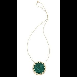 House of Harlow Green Sunburst Pendant Necklace